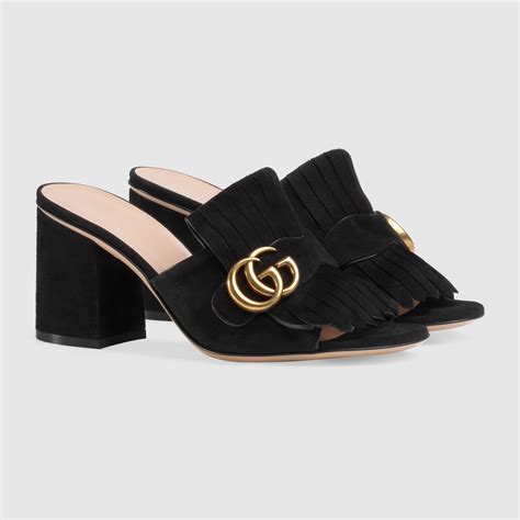 gucci heel slides|Gucci high heel mules.